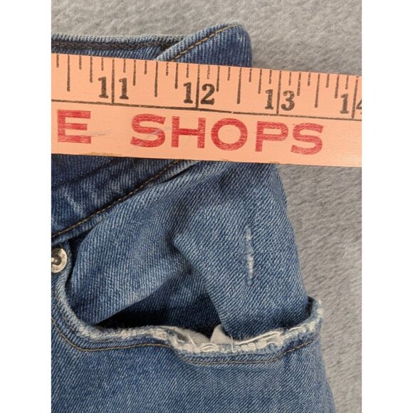 Abercrombie Fitch Jeans Womens Size 2 Blue Distressed '90s Straight High Rise - Picture 6 of 16